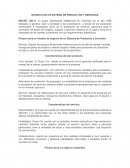 NEGOCIO DE UN SISTEMA DE PRODUCTOS Y SERVICIOS