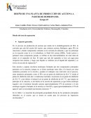 Termodinamica de produccion de acetona