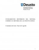 FUNDAMENTOS HISTÓRICOS DEL SISTEMA JURÍDICO II: HISTORIA DE LAS INSTITUCIONES