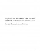 FUNDAMENTOS HISTÓRICOS DEL SISTEMA JURÍDICO II: HISTORIA DE LAS INSTITUCIONES