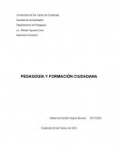 PEDAGOGÍA Y FORMACIÓN CIUDADANA