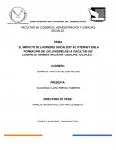 EL IMPACTO DE LAS REDES SOCIALES Y EL INTERNET EN LA FORMACION DE LOS JOVENES DE LA FACULTAD DE COMERCIO, ADMINISTRACION Y CIENCIAS SOCIALES