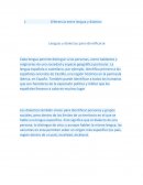 Diferencia entre lengua y dialecto