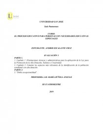 EL PROCESO EDUCATIVO PARA PERSONAS CON NECESIDADES EDUCATIVAS ESPECIALES. Página 1