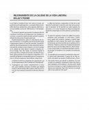 Mejoramento de la calidad de la vida laboral