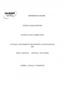 Actividad Procedimiento para obtener la Certificación ISO 9000