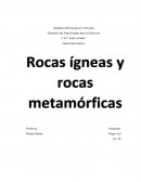 Rocas ígneas, metamórficas y sedimentarias