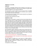 ORIGEN DE LA CULTURA