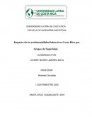 Impacto de la accidentabilidad laboral en Costa Rica por riesgos de Seguridad