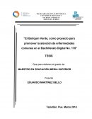 El Botiquín Verde, como proyecto para promover la atención de enfermedades comunes en el Bachillerato Digital No. 178