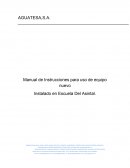 Manual de Instrucciones para uso de equipo nuevo