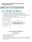 Clases de diagnóstico-bienvenida al ciclo lectivo 2020