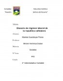 Glosario de régimen laboral de la republica cafetalera