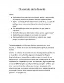 El sentido de la familia