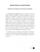 Importancia y Funcionalidad de los instrumentos de Investigación