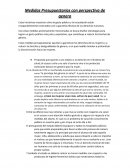 Medidas Presupuestarias con perspectiva de genero