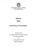 Marketing de Resultados. Productos Sustentables