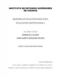 EVALUACIÓN INSTITUCIONAL. Página 1