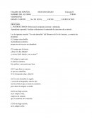 Examen de segundo tetramestre de español secundaria