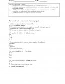 Prueba de Nivel Matemática 8° básico s/r