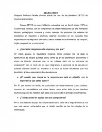 COMPORTAMIENTO ORGANIZACIONAL GRUPO CETEC. Página 1