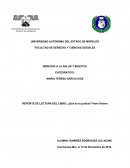REPORTE DE LECTURA DEL LIBRO: ¿Qué es la justicia? Hans Kelsen