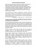 Ensayo Seleción del Personal