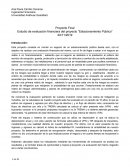 Estudio de evaluación financiera del proyecto “Estacionamiento Público”
