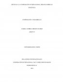 CRÍTICAS A LA COOPERACIÓN INTERNACIONAL:DEBATES SOBRE SU EFICIENCIA