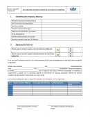 DECLARACIÓN INTERNA MANEJO DE SUSTANCIAS PELIGROSAS