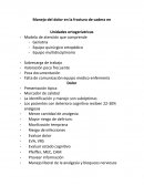 Manejo del dolor en la fractura de cadera en Unidades ortogeriatricas