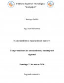Mantenimiento y reparación de motores Comprobaciones de asentamiento y montaje del cigüeñal