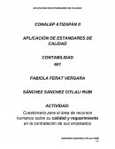 APLICACIÓN DE ESTANDARES DE CALIDAD. CONTABILIDAD