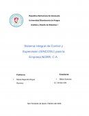 Sistema Integral de Control y Supervisión (SINCOSU) para la Empresa NGRR, C.A