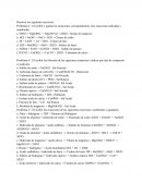 Quimica. Resolver los siguientes ejercicios
