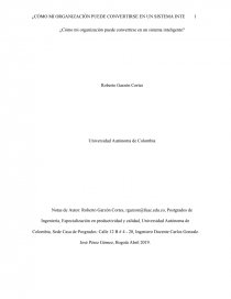 ¿Cómo mi organización puede convertirse en un sistema inteligente?. Página 1