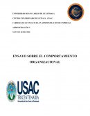 Ensayo sobre comportamiento organizacional