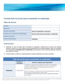 Formato Plan de acción para incrementar mi creatividad