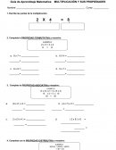 Guía de Aprendizaje Matematica: MULTIPLICACIÓN Y SUS PROPIEDADES