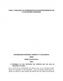 FASE 3: ANALIZAR LAS PROBLEMÁTICAS MACROECONÓMICAS EN LA SITUACIÓN PLANTEADA