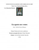 Ensayo del cuento: En agosto nos vemos