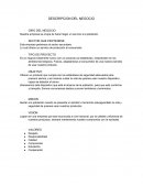 DESCRIPCION DEL NEGOCIO. EVALUACION DE LA IDEA COMERCIAL