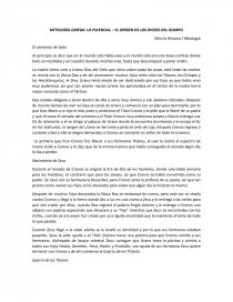 MITOLOGÍA GRIEGA: LO ESCENCIAL – EL ORÍGEN DE LOS DIOSES DEL OLIMPO. Página 1
