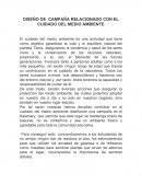 DISEÑO DE CAMPAÑA RELACIONADO CON EL CUIDADO DEL MEDIO AMBIENTE
