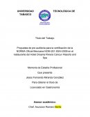 Propuesta de pre auditoria para la certificación de la NORMA Oficial Mexicana NOM-251-SSAI-2009 en el restaurante del Hotel Dreams Riviera Cancun Resorts and Spa