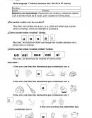 Guía lenguaje 1° básico