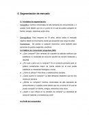 Secmentacion de mercado, practica 5 mercadotecnia