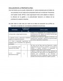 Evaluación propuesta APQC