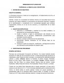 MEMORANDO DE PLANEACION PARROQUIA LA INMACULADA CONCEPCION