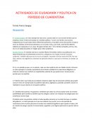 Actividades de ciudadanía y politica en período de cuarentena